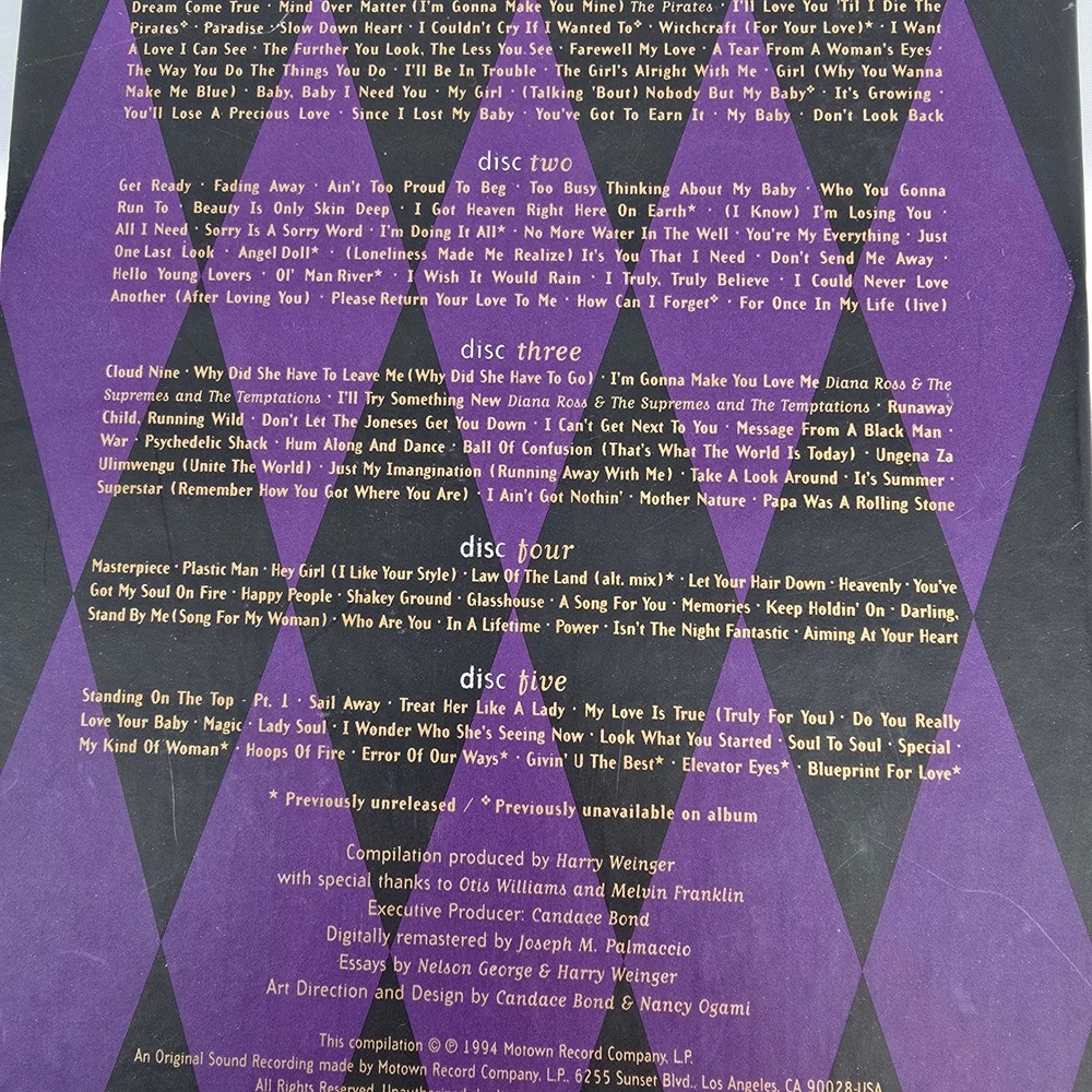 The Temptations Emperors of Soul 5-CD Box Set Motown 1994 Anthology 100 Tracks - Picture 9 of 10